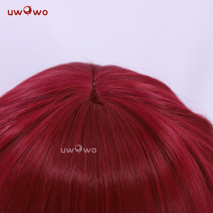 Uwowo Game Fox 2023 Cosplay Wig Long Wine Hair With Ears