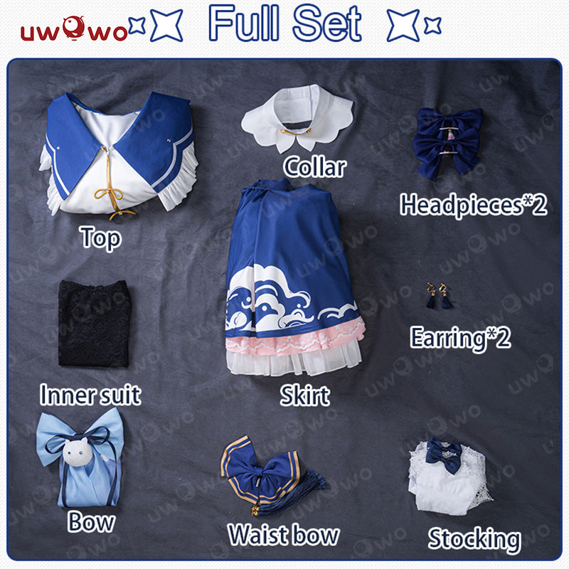 【In Stock】Uwowo Genshin Impact Fanart Furina Chinese Style Lolita Dress Cosplay Costume