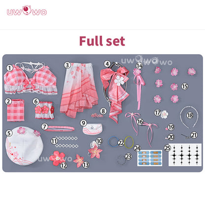 Uwowo Collab Series: Deluxe Chisa Peach Parfait Swimsuit Wuthering Waves WUWA Cosplay Costume S-XL