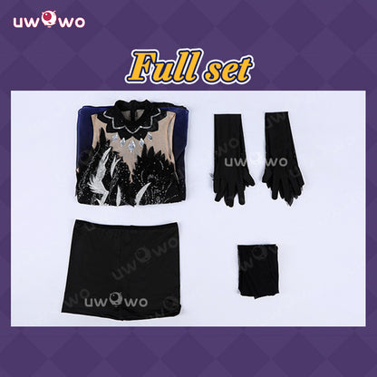 Uwowo Collab Series: Anime Medalist Hikaru Kamisaki Black Skating Outfit Cosplay Costume XS-2XL