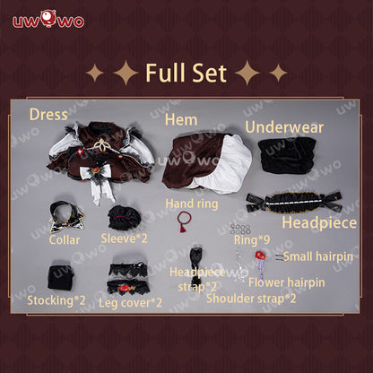 【Clearance Sale】[Last Batch]【In Stock】Uwowo Genshin Impact Fanart Hutao Succubus Hutao Halloween Cosplay Costume