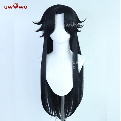 【Pre-sale】Uwowo Genshin Impact Fatui Harbingers Il Capitano The Captain Natlan Cosplay Long Black Hair