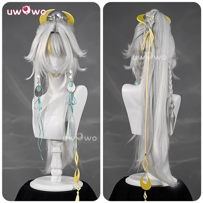Uwowo Collab Series: Deluxe Zibai Game Genshin Impact Adept Liyue Cosplay Costume S-XL