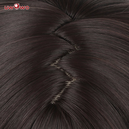 Uwowo Game Honkai: Star Rail Sparkle Hanabi Cosplay Wig Long Dark Brown Hair