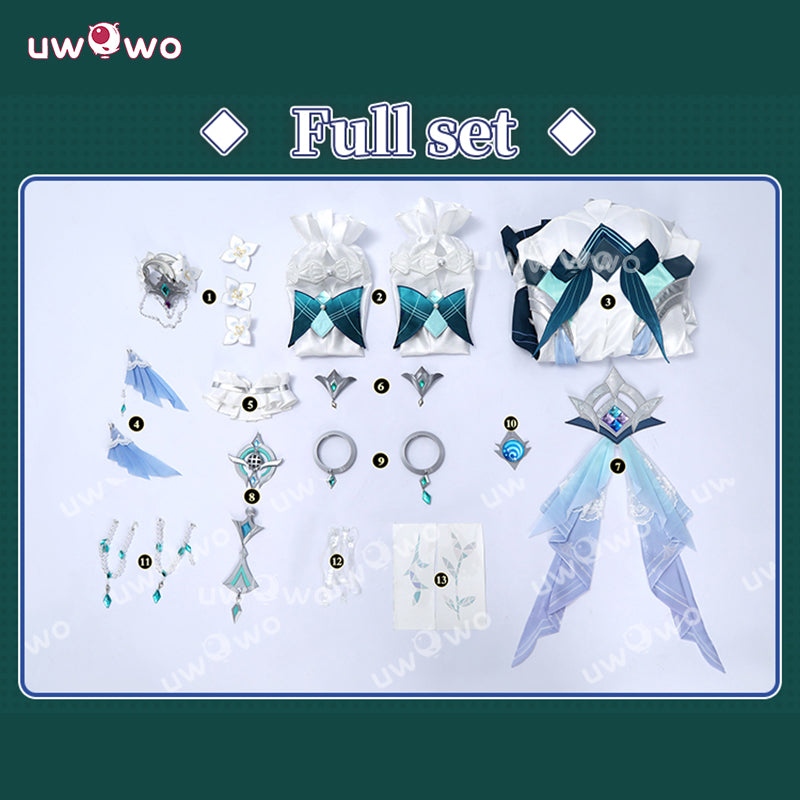 Uwowo Collab Series: Genshin Impact Snezhnaya Vodyanitsa Cosplay Costume Size XS-XXL