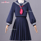 Uwowo Collab Series: Horror Game Fog Town Teen Girl Blue Sailor School Uniform Cosplay Costume XS-3XL