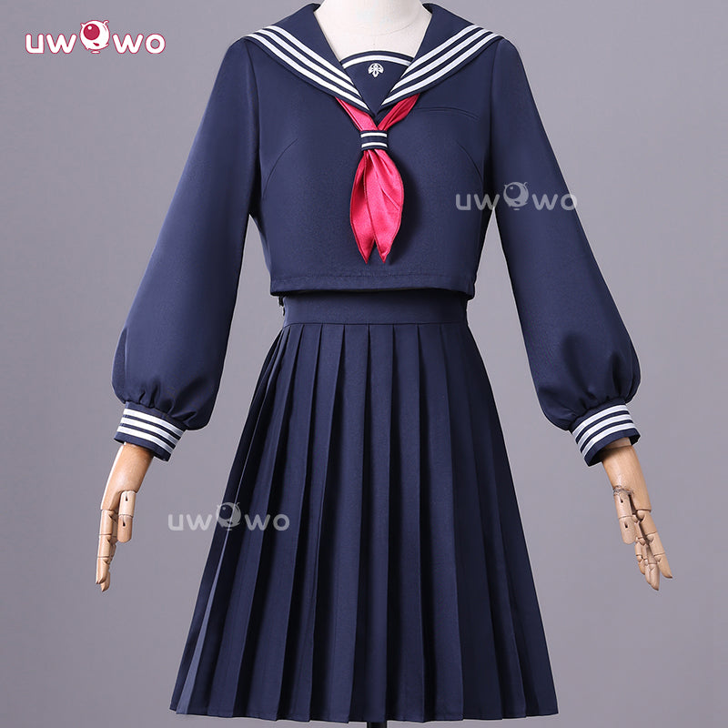 Uwowo Collab Series: Horror Game Fog Town Teen Girl Blue Sailor School Uniform Cosplay Costume XS-3XL