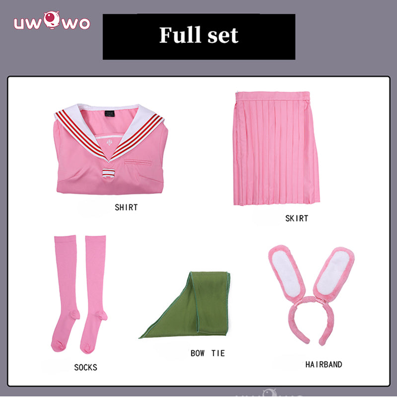 Uwowo Collab Series: Horror Game Fog Town Teen Girl Pink Rabbit Sailor School Uniform Cosplay Costume XS-3XL