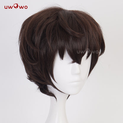 Uwowo Anime Bungou Stray Dogs Cosplay Wig Dazai Osamu Wig Brown Short Hair