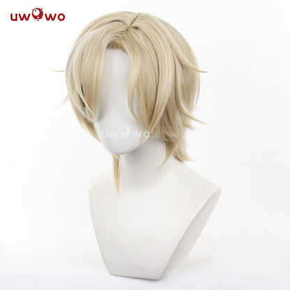 Uwowo Honkai Star Rail Aventurine HSR Cosplay Wig Short Yellow Hair