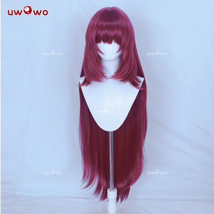 Uwowo Game Fate/Grand Order Assassin Kama Stage 2 Cosplay Wig Long Wine Hair
