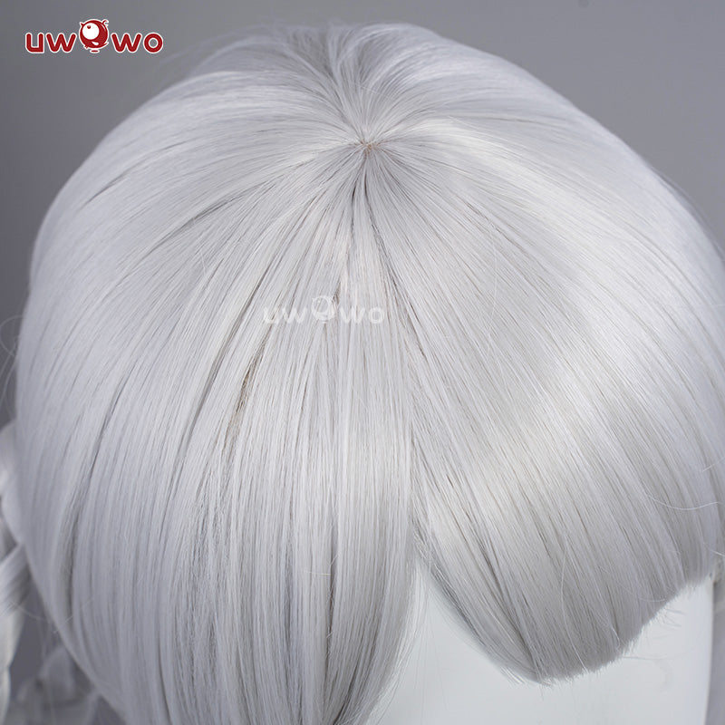 Uwowo Nier: Automata Kaine Kainé Reincarnation Divergent Warrior Cosplay Wig Middle Silver Hair