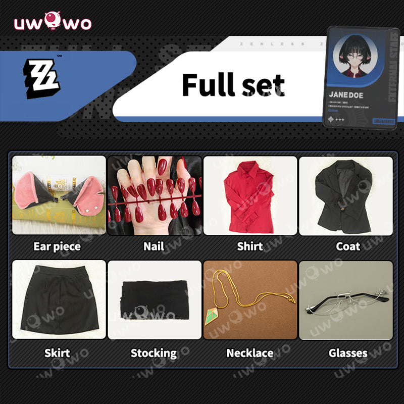 Uwowo Collab Series: Game Zenless Zone Zero ZZZ Jane Doe Work Suit Cosplay Costume