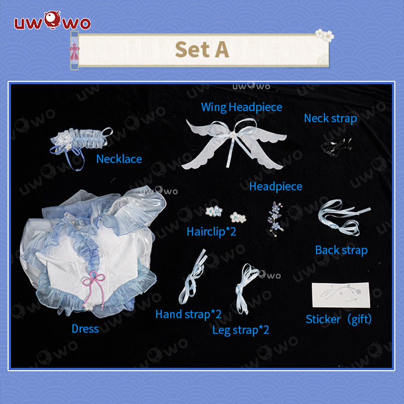【Pre-sale】Uwowo Genshin Impact Fanart Ayaka Frost Waltz Cosplay Costume
