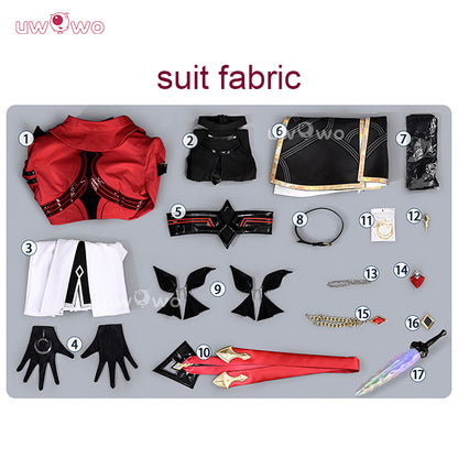 Uwowo Collab Series: Deluxe Game Rin Tohsaka Honkai Star Rail × Fate/stay night Collab Cosplay Costume S-XL