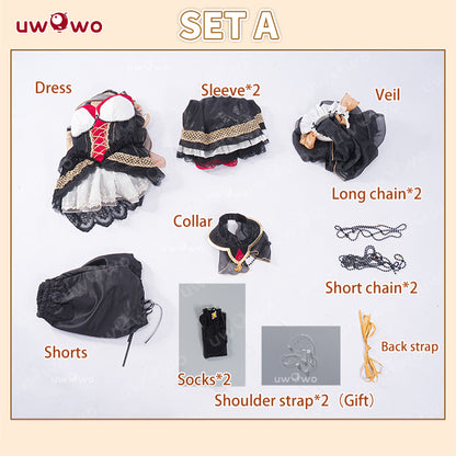 OCT PRESALE Uwowo Genshin Impact Fanart Sandrone Night Veil Gown Cosplay Costume S-3XL