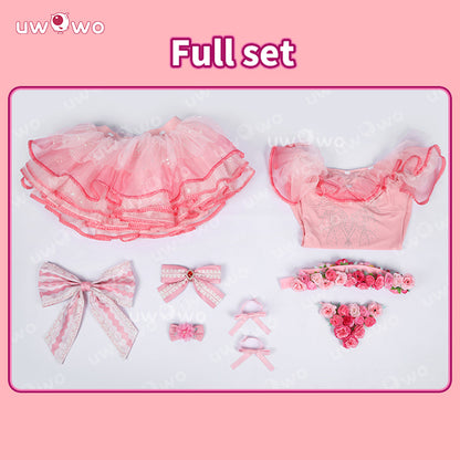 Uwowo Collab Series: Anime Medalist Collab Inori Yuitsuka Pink Skating Outfit Cosplay Costume XS-2XL