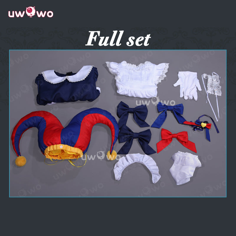 Uwowo Collab Series: Pomni Circus Maid Halloween Cosplay Costume S-3XL