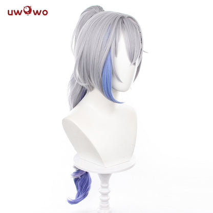 Uwowo Honkai Star Rail Silver Wolf Hacker Stellaron Hunters HSR Cosplay Wig Middle Silver Wig