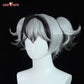 【Pre-sale】Uwowo Game Wuthering Waves Chun Camellya Cosplay Wig Middle Black And Silver Hair With Ponytails