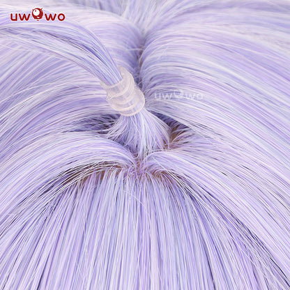 Uwowo Honkai Star Rail Cosplay Wig Bailu Dragon Wig Long Blue Hair (With Horns And Hair Rings)
