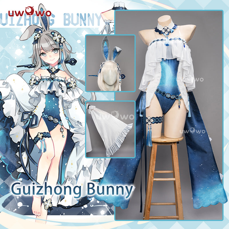 【In Stock】Exclusive Uwowo Genshin Impact Fanart Guizhong Cute Bunny Suit Cosplay Costume