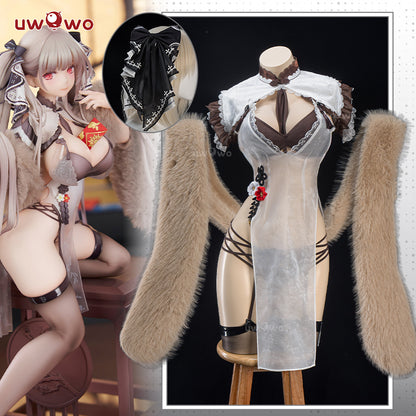 S-3XL INSTOCK Uwowo Azur Lane Formidable Still Illustration Ver. Cheongsam Boudoir Cosplay Costume S-3XL
