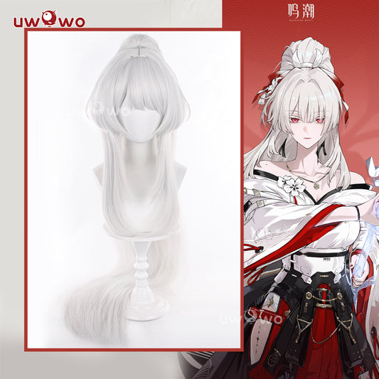 Uwowo Game Wuthering Waves WuWa Hiyuki Cosplay Long Silver Wig