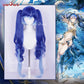 Uwowo Wuthering Wave Iuno Cosplay Wig Long Blue Hair
