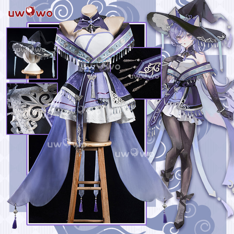 【Pre-sale】 Uwowo Genshin Impact Fanart Keqing Witch Cosplay Costume