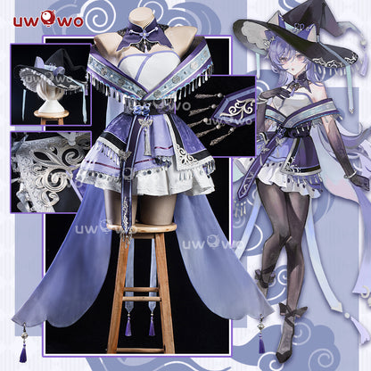 【Clearance Sale】[Last Batch]Uwowo Genshin Impact Fanart Keqing Witch Cosplay Costume