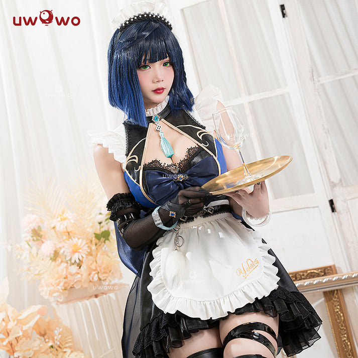 【Clearance】Uwowo Genshin Impact Fanart Yelan Maid Dress Cosplay Costum ...