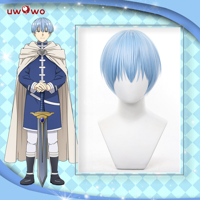 Uwowo Anime Frieren: Beyond Journey's End Himmel Cosplay Wig Short Blue Hair