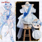 【In Stock】Uwowo Genshin Impact Fanart Furina Focalors White Angel Lolita Dress Cosplay Costume