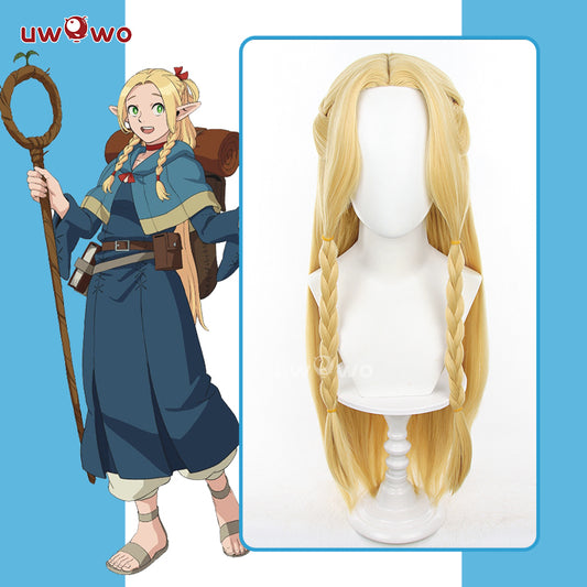 Uwowo Anime Delicious in Dungeon Marcille Donato Cosplay Wig Long Yellow Hair