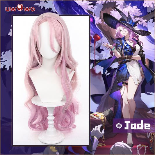 Uwowo Honkai Star Rail Cosplay Wig Jade Cosplay Wig Long Pink Hair