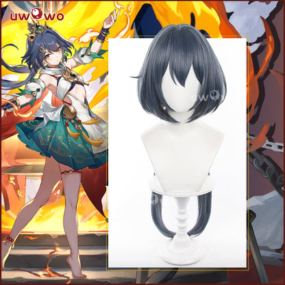 Uwowo Game Honkai Star Rail HSR Yunli Yun Li Cosplay Wig Long Dark Blue Hair