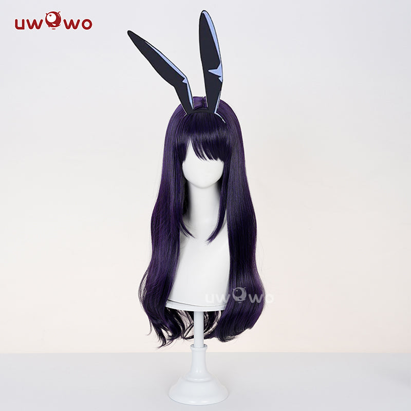 Uwowo Anime My Dress-Up Darling S2 Marin Kitagawa Black Bunny Suit Cosplay Wig Long Purple Hair