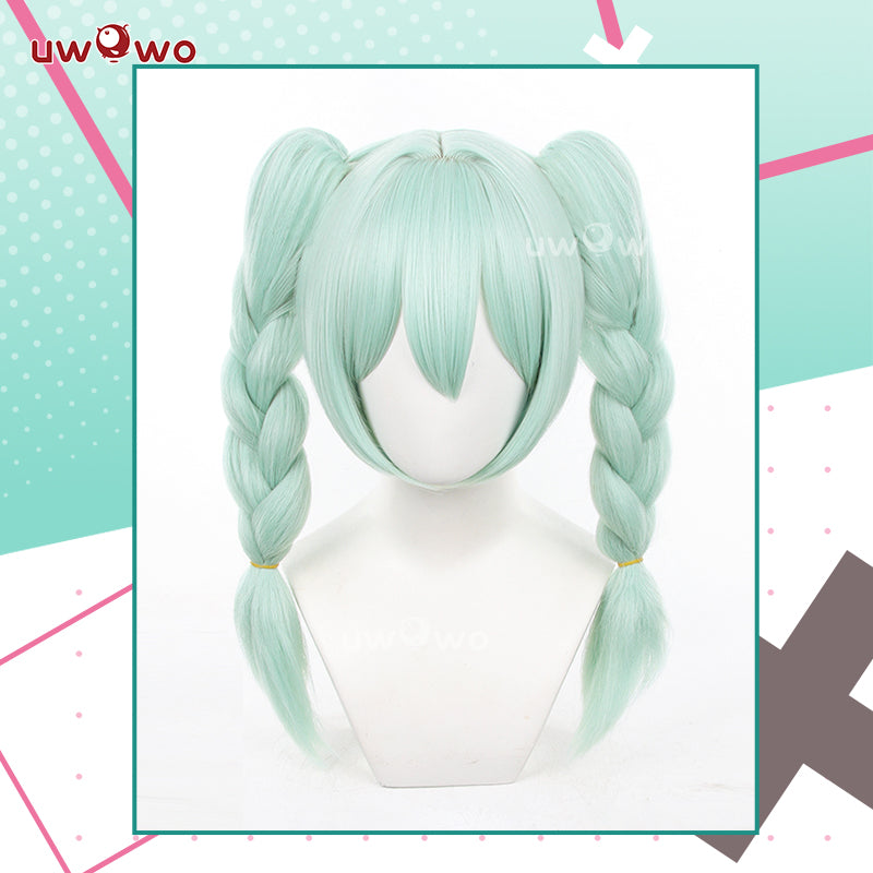 【Pre-sale】Uwowo V Singer Cute Bunny Cosplay Wig Middle Light Green Hair