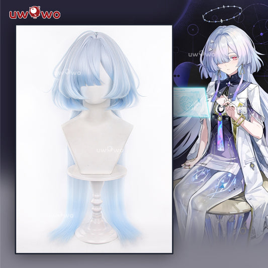 Uwowo Game Wuthering Waves Mornye WuWa Cosplay Costume Wig Long Blue Hair