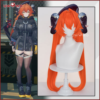 Uwowo Game Zenless Zone Zero Orphie Cosplay Wig Long Orange Hair