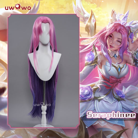 【Pre-sale】Uwowo League of Legends/LOL: Seraphine Crystal Rose Cosplay  Wig Long Pink Hair