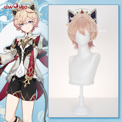 【Pre-sale】UWOWO Game Genshin impact Dahlia Cosplay Wig Short Pink Hair