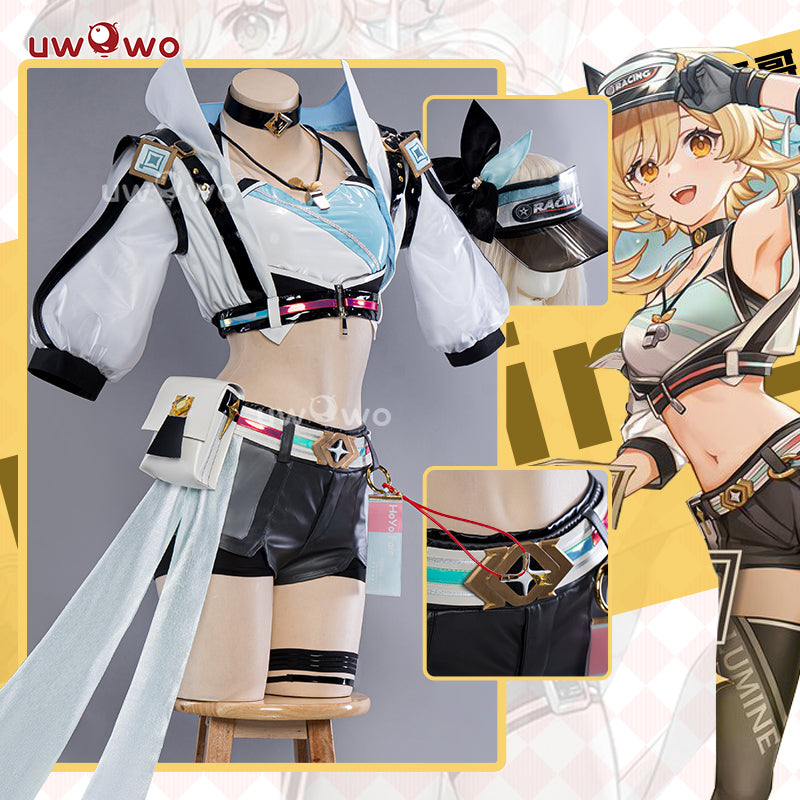 【In Stock】Uwowo Genshin Impact Fanart Racing Lumine Traveler Casual Outfit Cosplay Costume