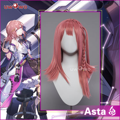 Uwowo Honkai Star Rail Cosplay Asta Wig Middle Pink Hair