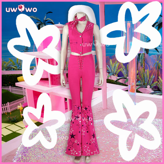 Uwowo Collab Series: Barbie Movie Pink Cowgirl Suit Women Cosplay Costume