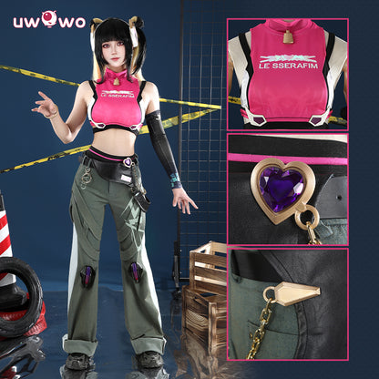 Uwowo Collab Series: Game Overwatch 2 x LE SSERAFIM Fearless Juno Cosplay Costume XS-XXL