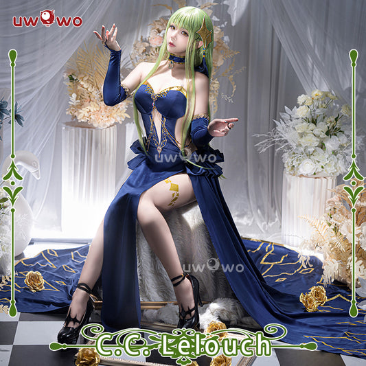Uwowo Anime Code Geass: C.C. CC Chessboard Party Gown Mahjong Soul Collab Cosplay Costume - Uwowo Cosplay