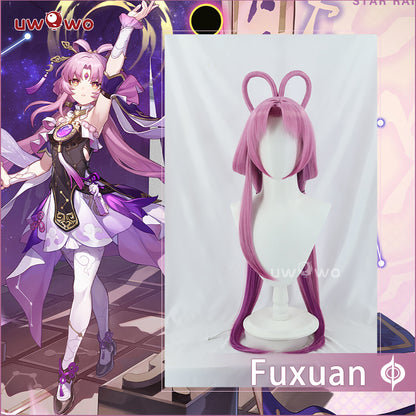 Uwowo Honkai Star Rail HSR Fuxuan Cosplay Wig Light Purple Long Hair