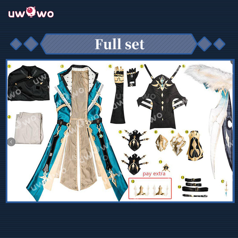 Uwowo Collab Series: Genshin Impact Varka Mondstadt Male Cosplay Costume XS-2XL